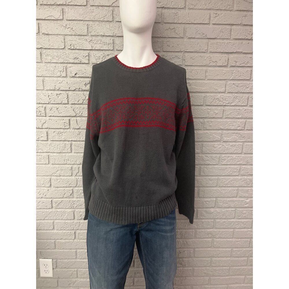 Vintage Tommy Hilfiger Gray Long Sleeve Men’s Sweater Size L